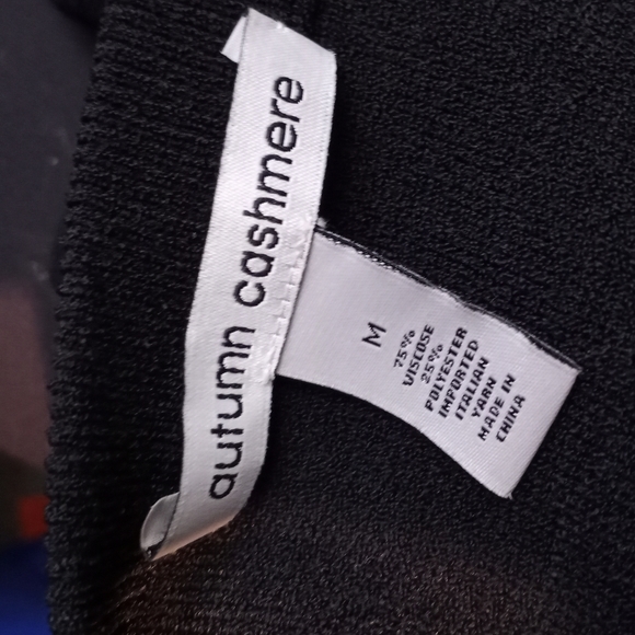 Final Sale - NWOT AUTUMN CASHMERE Cropped Striped S/S Knit Top - Picture 3 of 3